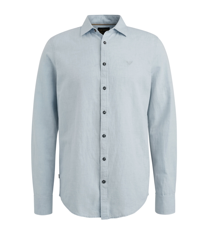 PME Legend Long Sleeve Shirt Cotton Linen 2 t 5040 Placid blue