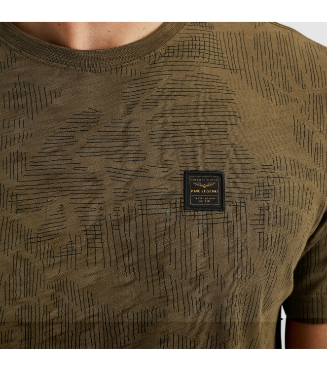 PME Legend Short sleeve r-neck slub jersey ao 8035 Beech