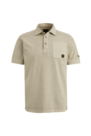 PME Legend Short sleeve polo cargo garment dy 7013 Bone white