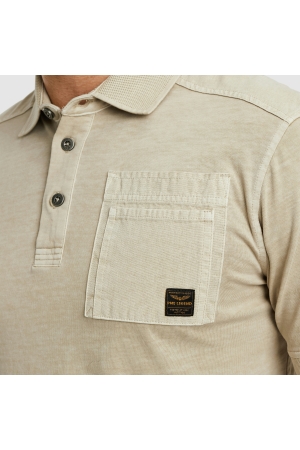 PME Legend Short sleeve polo cargo garment dy 7013 Bone white