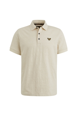 PME Legend Short sleeve polo Jacquard jersey 7013 Bone white