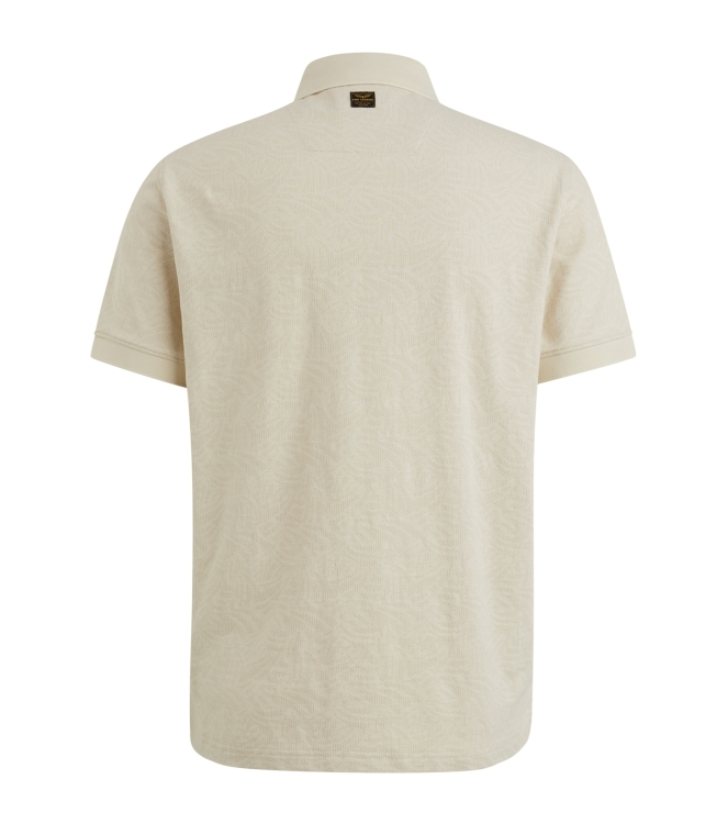PME Legend Short sleeve polo Jacquard jersey 7013 Bone white
