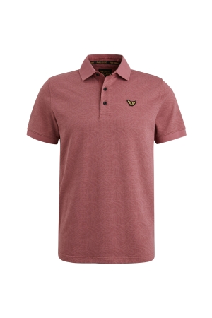 PME Legend Short sleeve polo Jacquard jersey 4021 Dry rose
