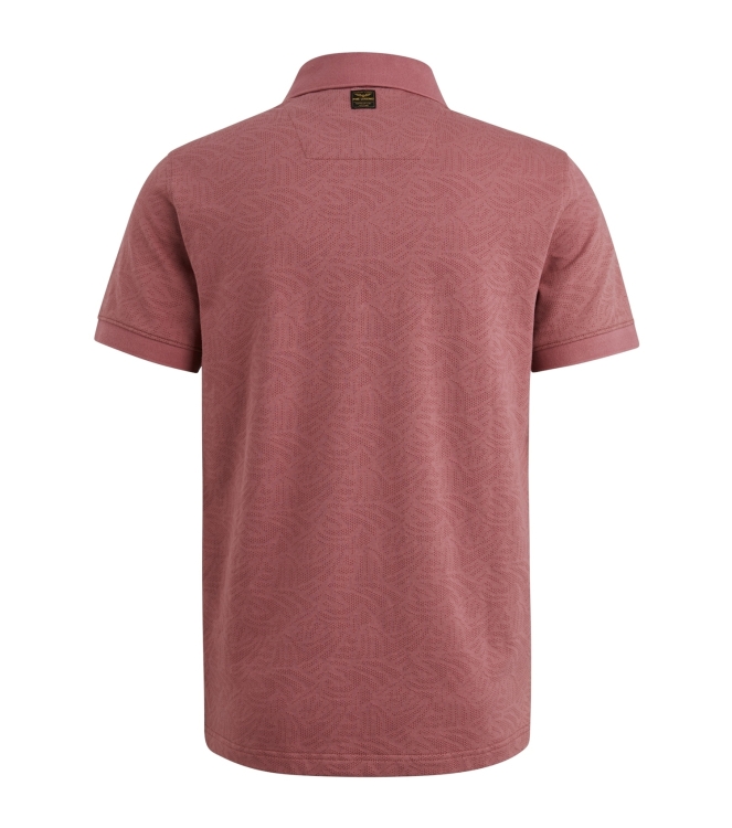 PME Legend Short sleeve polo Jacquard jersey 4021 Dry rose