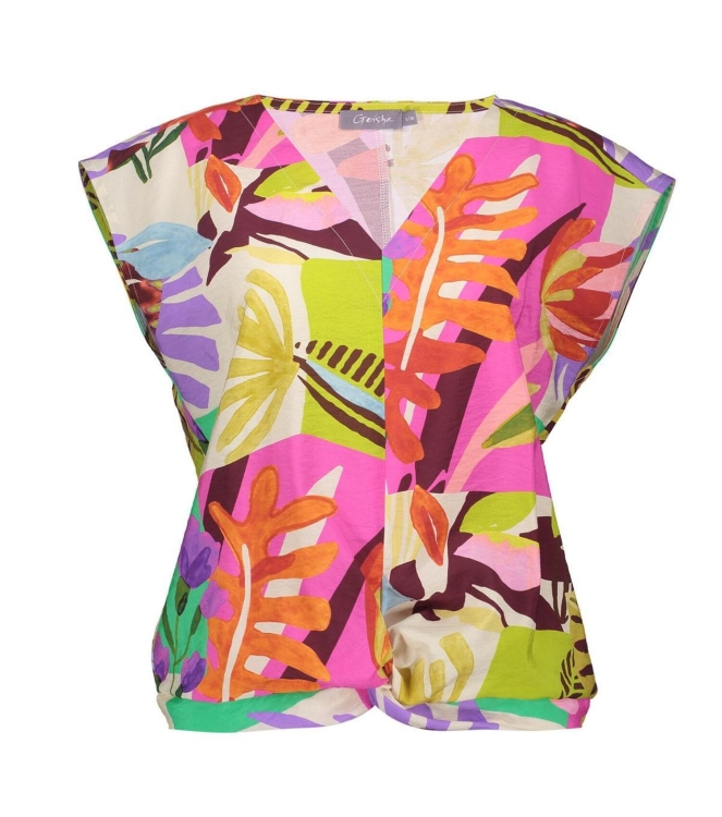 Geisha Top 000150 Yellow/pink