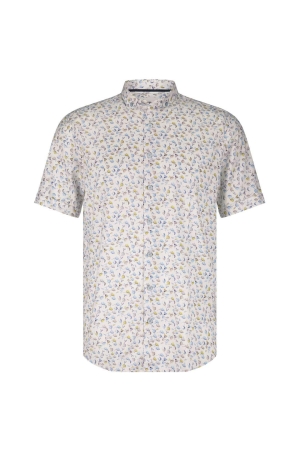 State of Art Shirt SS Print Twill wit dessin