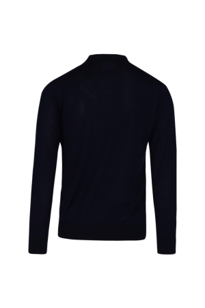 Born with Appetite Connor Knitted Polo Merino Ls 16gg 290 Navy