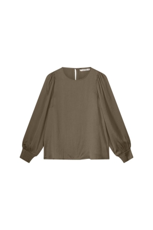 Summum Woman Top long sleeves silky touch 649 Olive