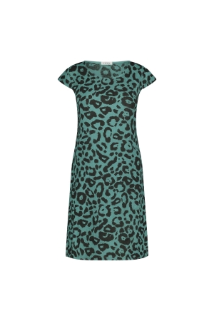 In Shape Dress Fien Leopard 2 342 Jade combi