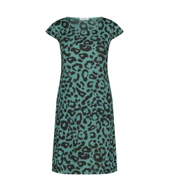 In Shape Dress Fien Leopard 2 342 Jade combi
