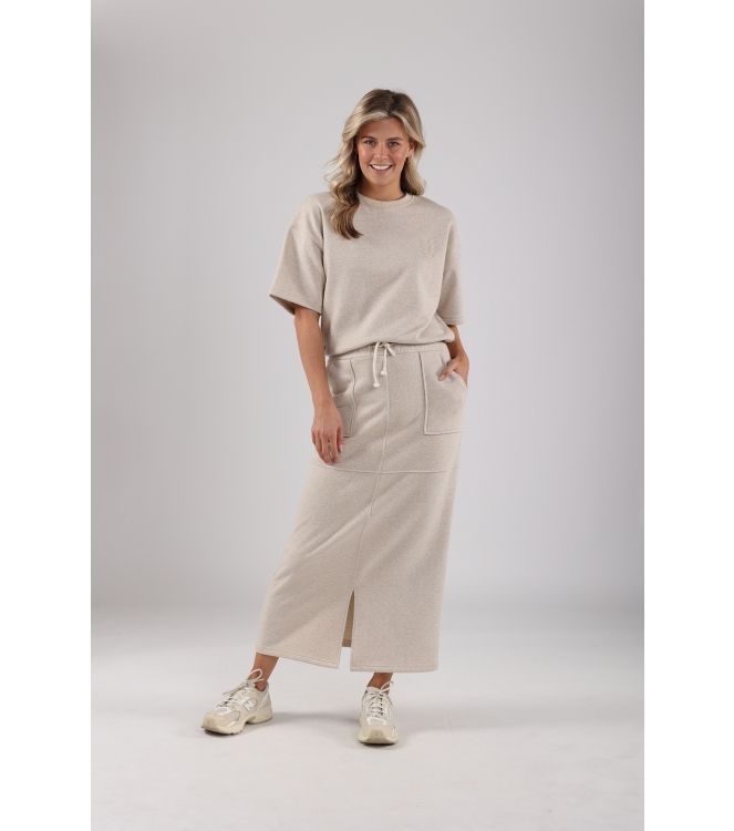 NUKUS Maartje Skirt Lurex 239 sand/gold
