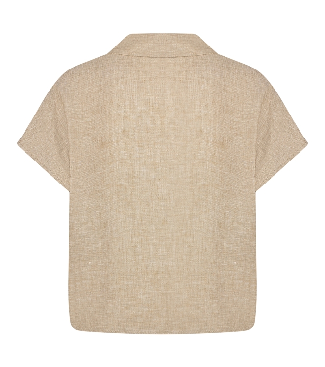 NUKUS Julietta Top Melange 42 dark sand