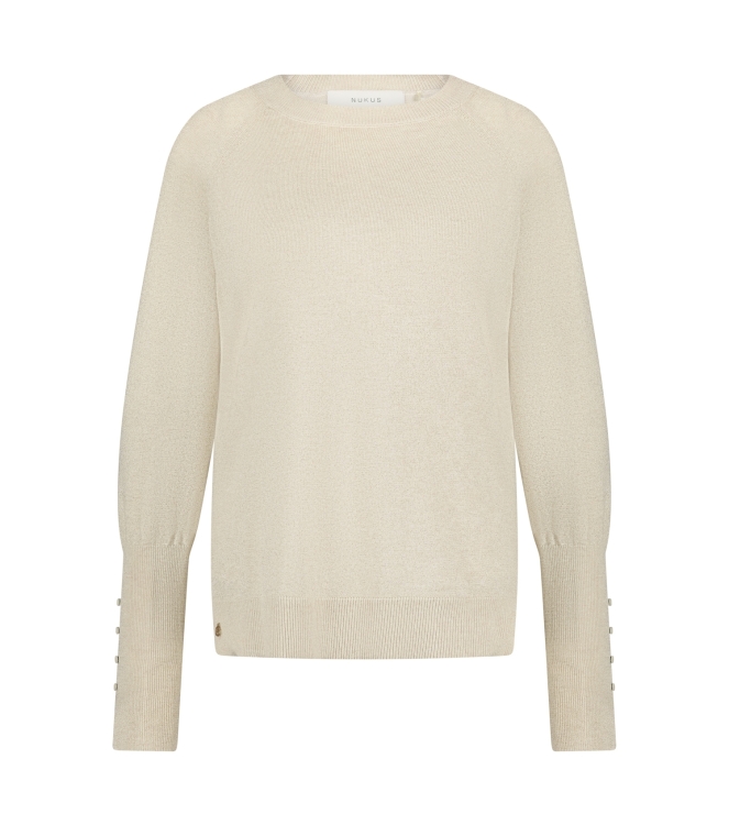NUKUS Belle Pullover Lurex 9 sand