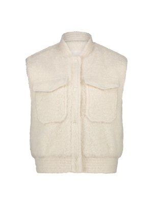 NUKUS Mia Gilet Boucle 17 off white