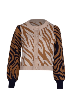 Summum Woman Knitted jacket jacquard viscose polyamide knit 120 Multicolour