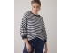 Summum Woman Jersey Sweater Waffle Lurex Stripe 480 Navy noir