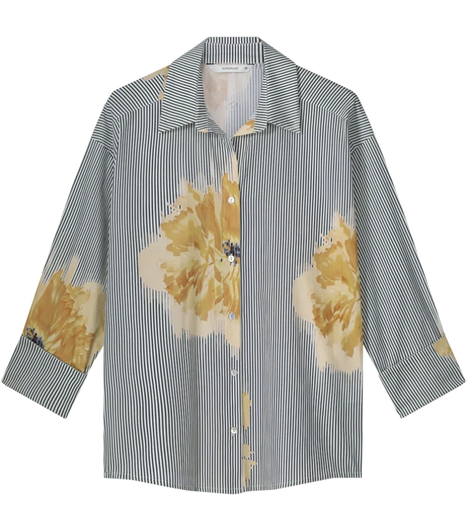 Summum Woman Blouse flowers and stripes 120 Multicolour
