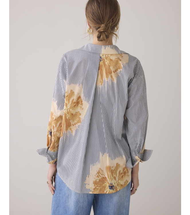 Summum Woman Blouse flowers and stripes 120 Multicolour