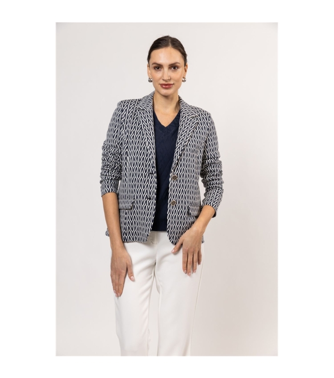 Sarto Fashion Blazer jacket m1042 navy-offwhite