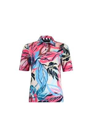 Sarto Fashion Polo s/s m1870 coral-lagoon+exotic leafs pr