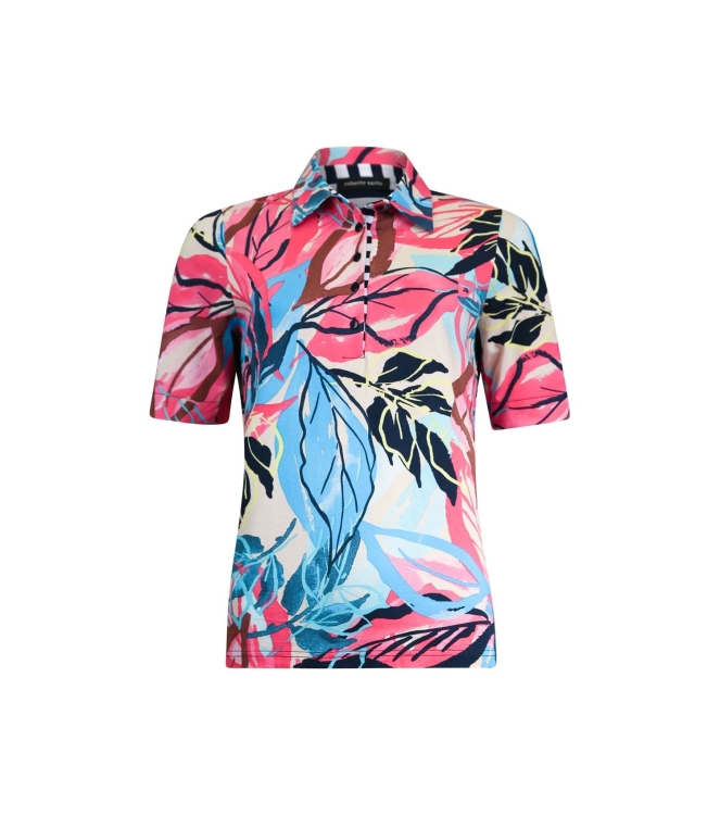 Sarto Fashion Polo s/s m1870 coral-lagoon+exotic leafs pr