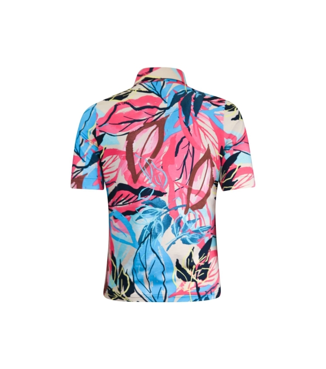 Sarto Fashion Polo s/s m1870 coral-lagoon+exotic leafs pr