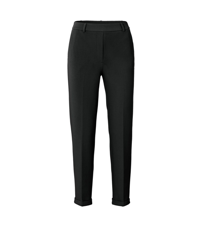 Yaya Scuba straight leg trousers wi 94305  Pirate black