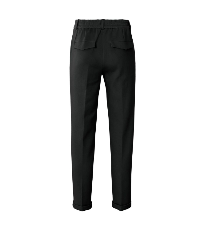 Yaya Scuba straight leg trousers wi 94305  Pirate black