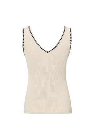 Yaya Rib tanktop with fun detail at 20908 Summer sand