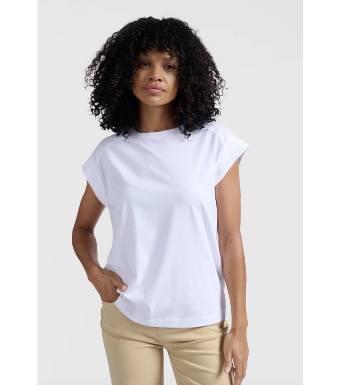 Yaya Sleeveless top with rib detail 00000 Pure white
