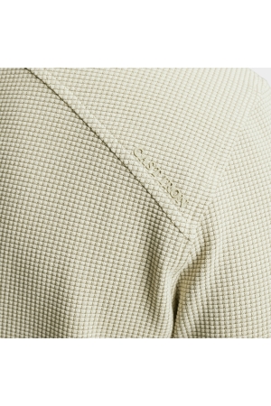 Cast Iron Short sleeve r-neck two tone waffl 7014 Silver birch