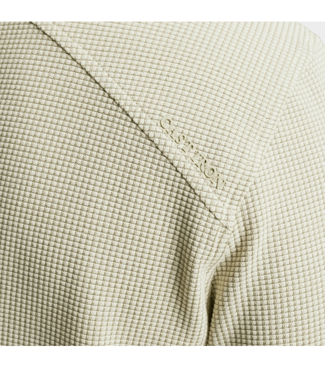 Cast Iron Short sleeve r-neck two tone waffl 7014 Silver birch