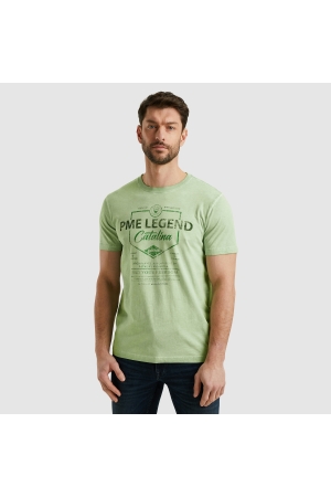 PME Legend Short sleeve r-neck single jersey 6258 Quiet green