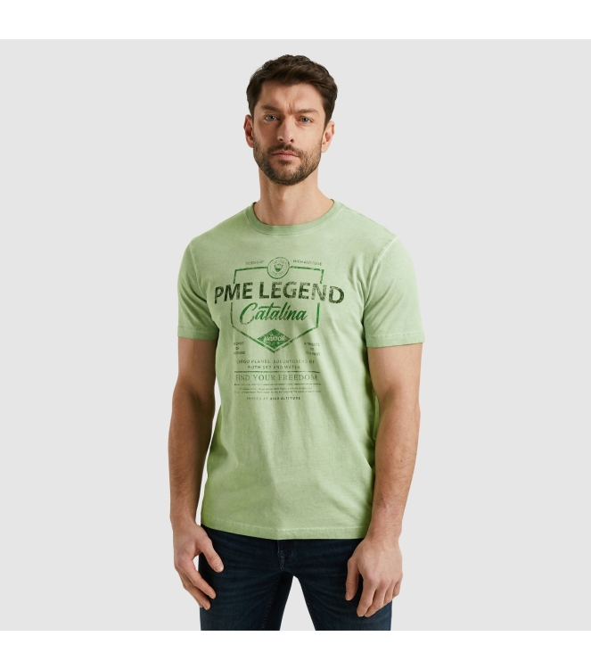 PME Legend Short sleeve r-neck single jersey 6258 Quiet green