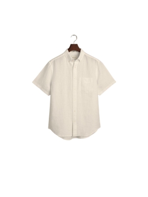 Gant REG LINEN SS SHIRT 277 dry sand