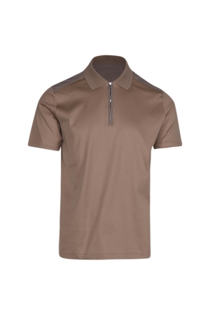 Paul and Shark Re4x4 stretch detail aqua touch polo 710 Light brown