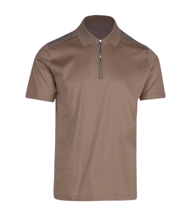 Paul and Shark Re4x4 stretch detail aqua touch polo 710 Light brown