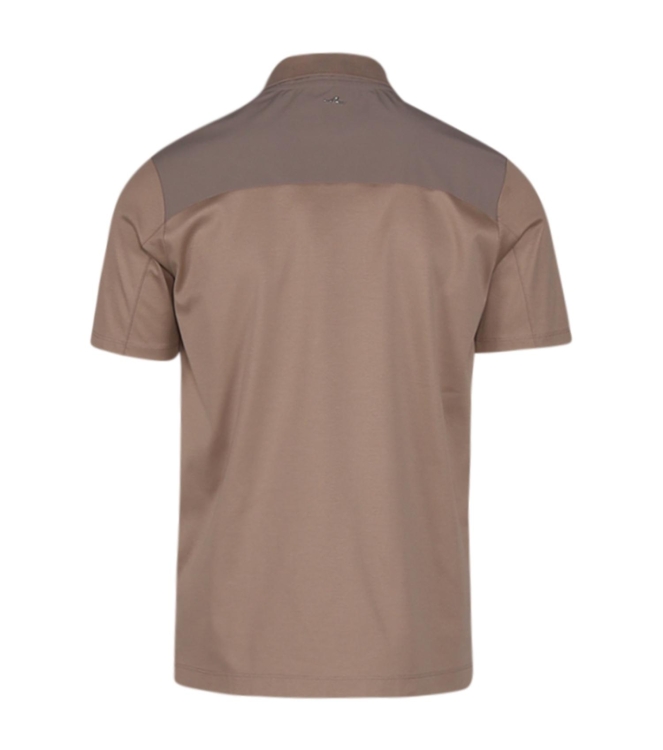 Paul and Shark Re4x4 stretch detail aqua touch polo 710 Light brown
