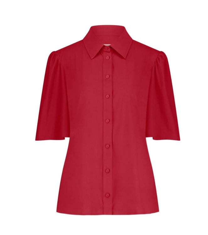 Studio Anneloes Poppy butterfly blouse 3200 deep red