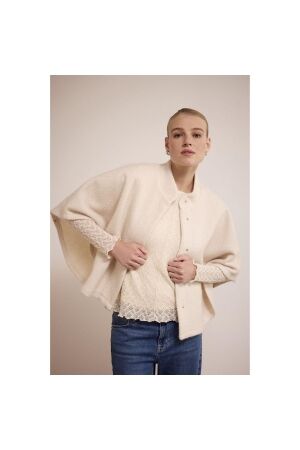 Tramontana Fancy Knitted Cape 006801 Stone melange
