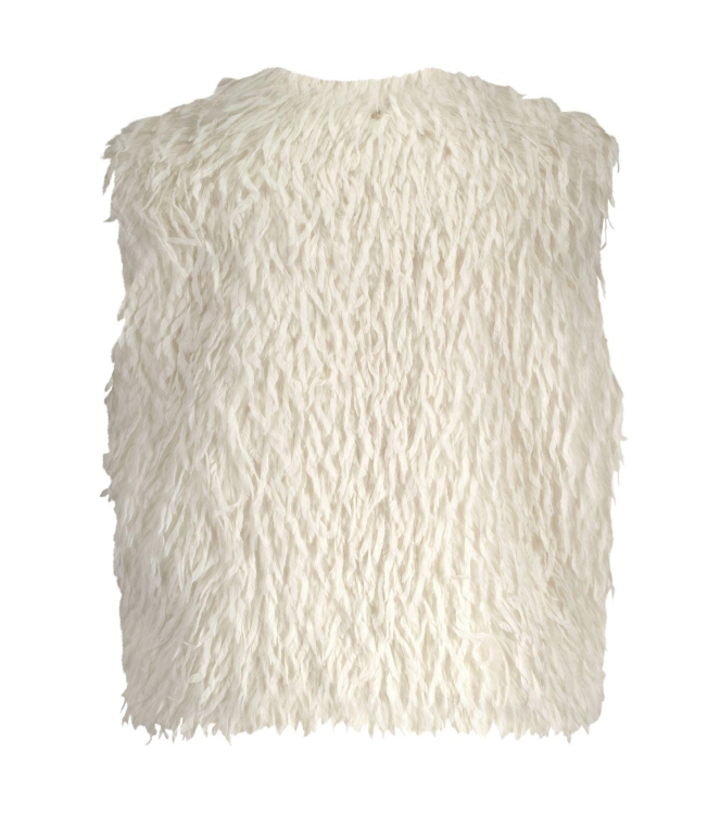 Tramontana Faux Fur Feather Vest 1100 Off white