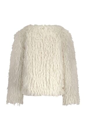 Tramontana Faux Fur Feather Jacket 1100 Off white