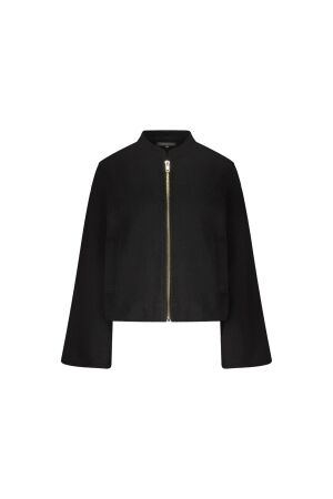 Tramontana Balloon-Shaped Bomber Jacket 009000 Black