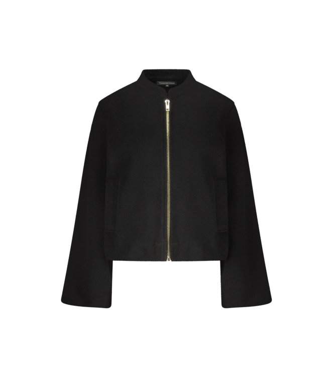 Tramontana Balloon-Shaped Bomber Jacket 009000 Black