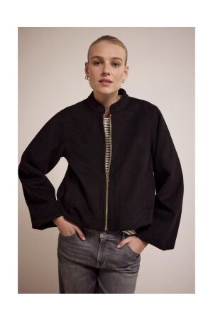 Tramontana Balloon-Shaped Bomber Jacket 009000 Black