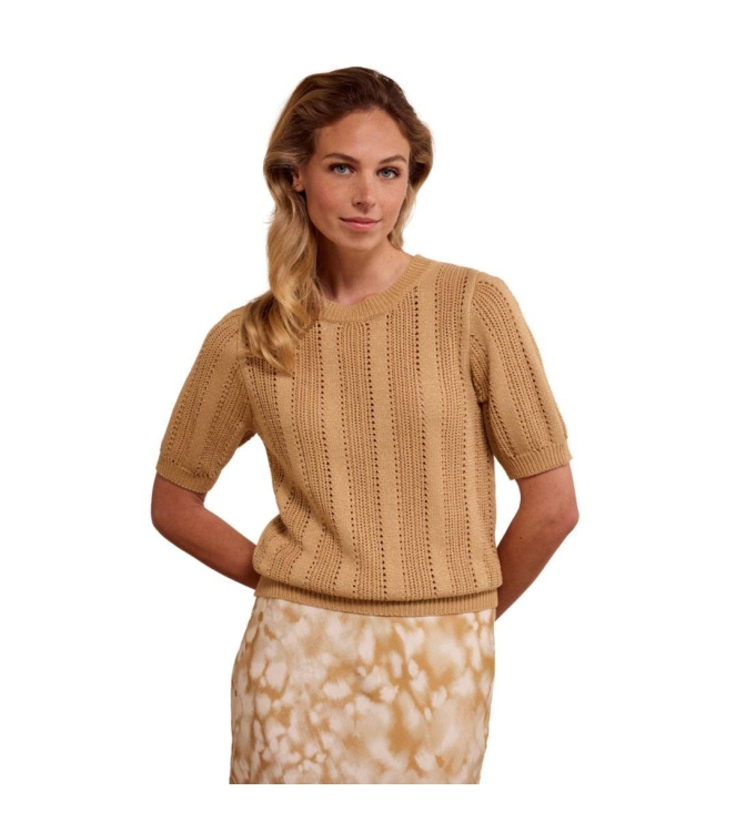 Tramontana Fancy Stitch Jumper Lurex 002800 Camel