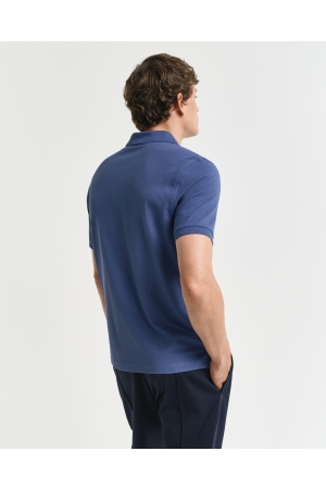 Gant Regular Fit Shield Piqué Polo Shirt 401 dusty navy