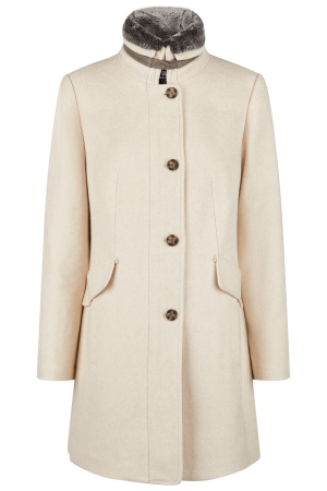 Lebek Jacke(Wolle)mit Webpelz 220 Beige