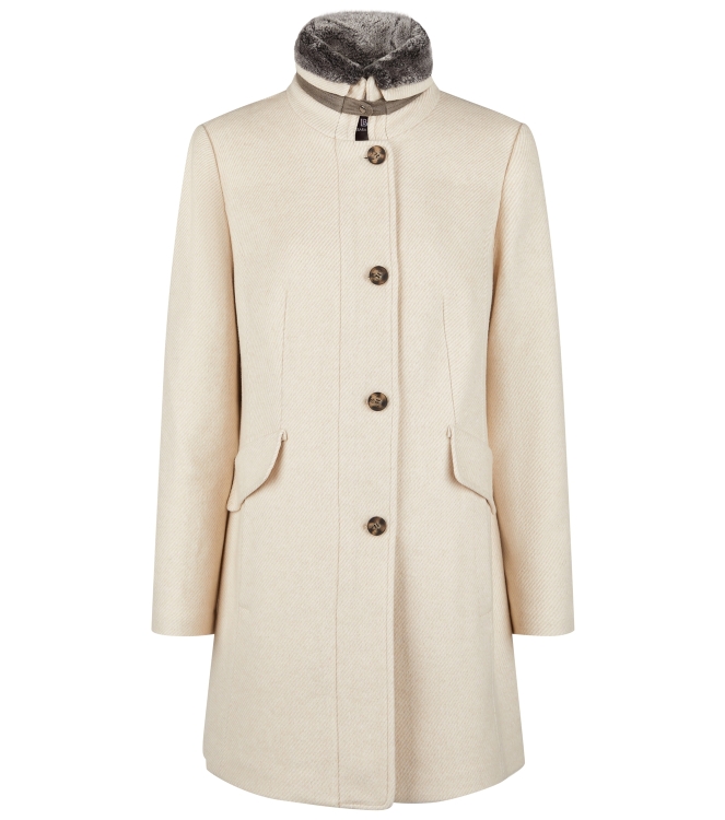 Lebek Jacke(Wolle)mit Webpelz 220 Beige