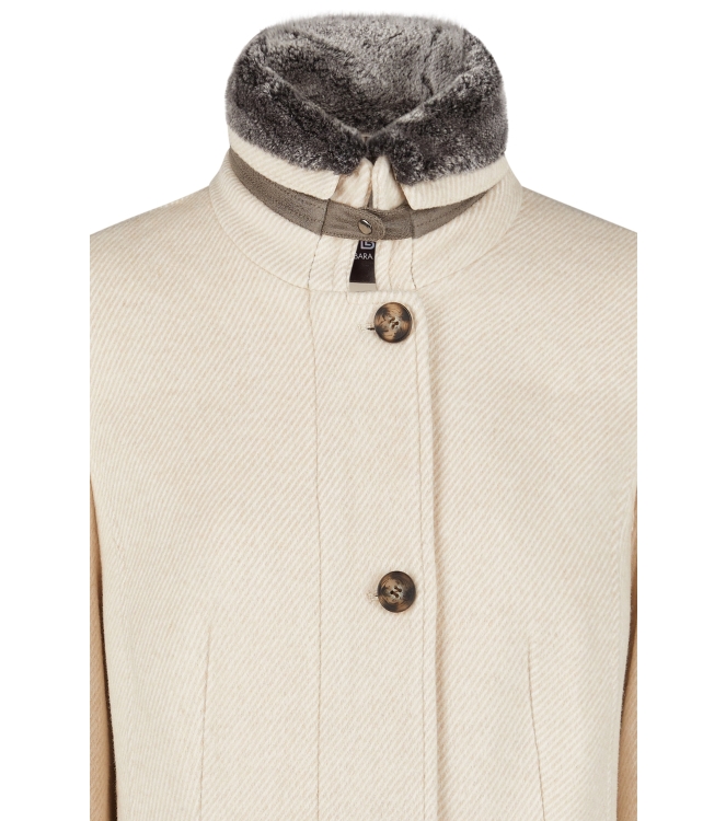 Lebek Jacke(Wolle)mit Webpelz 220 Beige